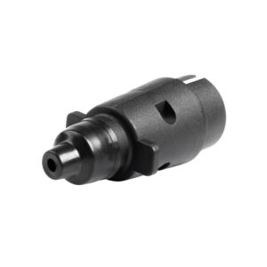 Conector remorcă Amio 7 pini, plastic negru, vedere înclinată - AMiO Lumini auto