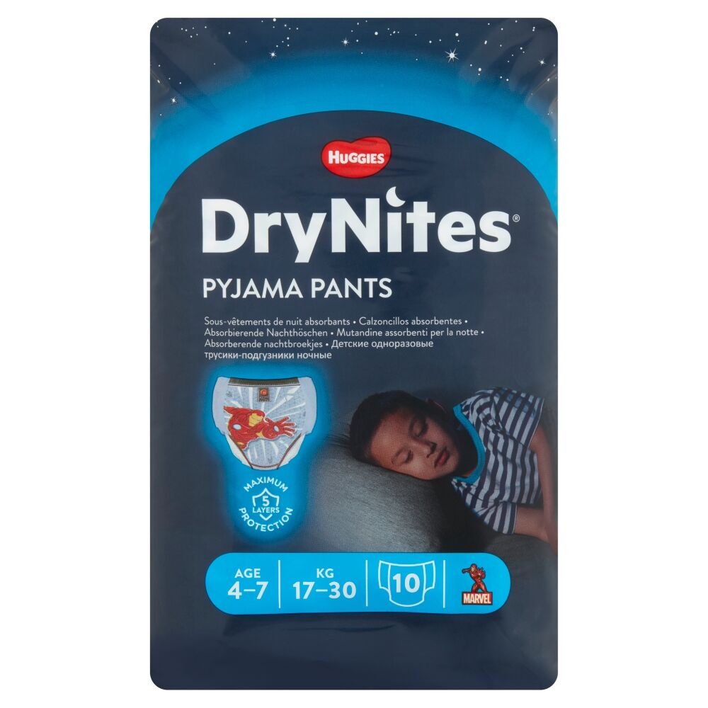 Huggies DryNites éjszakai Bugyipelenka fiúknak 17-30kg 4-7év (10db)