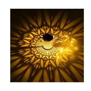 Соларна лампа с форма на лейка с LED светлини, показваща модела на светлината - Слънчев фенер