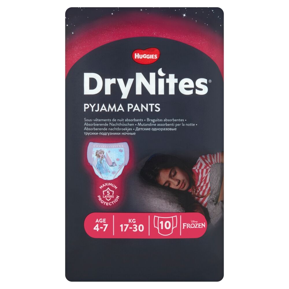 Huggies DryNites éjszakai Bugyipelenka lányoknak 17-30kg 4-7év (10db)