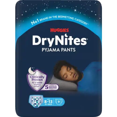 Huggies DryNites éjszakai bugyipelenka fiúknak 8-13 éves, éjszakai alsónemű