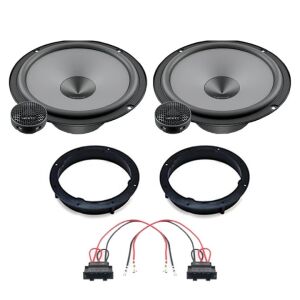 Hertz Uno autós hangszóró szett Skoda Fabia 2014-2021, első ajtó hangszórók, beépítő keretek, csatlakozó adapter - Autóelektronika