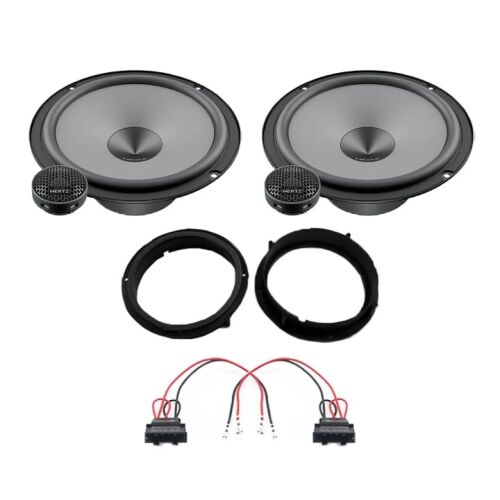 Hertz Uno autós hangszóró szett Volkswagen Caddy 2020-hoz, első ajtókhoz, tartalmazza a hangszórókat, magassugárzókat, beépítő kereteket és csatlakozó adaptereket