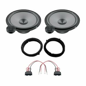 Hertz Uno autós hangszóró szett Volkswagen Golf 8 2020-hoz, tartalmazza a hangszórókat, beépítő kereteket és a csatlakozó adaptert - Autóelektronika