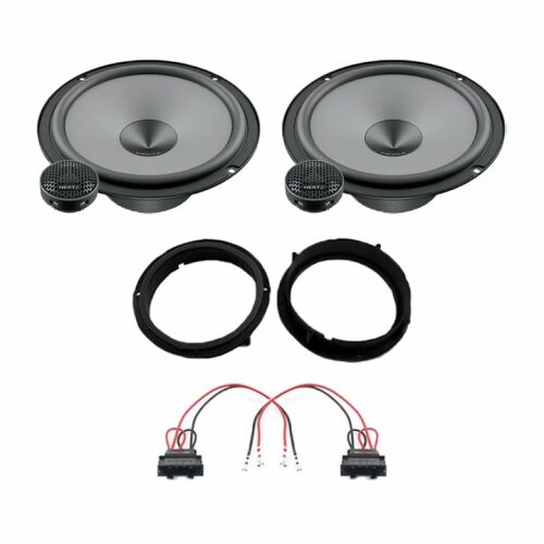 Hertz Uno autós hangszóró szett Volkswagen Golf 8 2020-hoz, tartalmazza a hangszórókat, beépítő kereteket és a csatlakozó adaptert