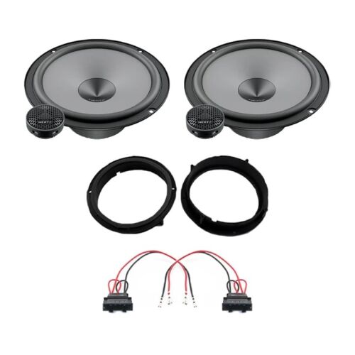 Hertz Uno autós hangszóró szett Volkswagen Taygohoz, tartalmazza a hangszórókat, beépítő kereteket és csatlakozó adaptereket