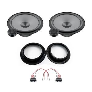 Hertz Uno K 165 autós hangszóró szett Volkswagen Tiguan 2016-hoz beépítő keretekkel és csatlakozó adapterrel - Autóelektronika