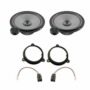 Hertz Uno autós hangszóró szett Fiat 124 Spider 2016- első ajtókhoz, tartalmazza a hangszórókat, beépítő kereteket és csatlakozó adaptereket - Autóelektronika