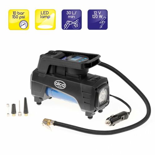 Alca 12V 30L Digitális Gumiabroncs Szivattyú LED Lámpával - Barkács és DIY