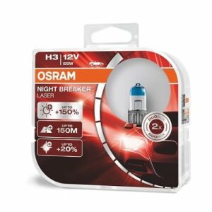 OSRAM Night Breaker Laser NextGen H3 12V 55W autó fényszóró izzók, akár 150%-kal fényesebbek a standard izzóknál - Osram