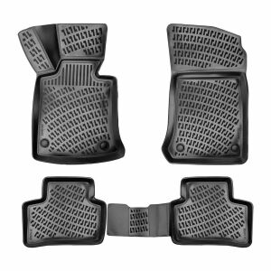 Zestaw 4 czarnych gumowych mat samochodowych do Mercedes GLK 2008-2015 - Pojazd i części