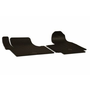 Auto koberce do Renault Trafic, Fiat Talento, Opel Vivaro, Nissan NV300, čierna guma, vzor včelí plásty, 2-dielna sada - Autokoberce