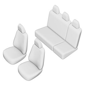 Zestaw pokrowców na siedzenia samochodowe do Fiata Doblo Panorama 5 miejsc 2006-2013, marka Umbrella, przednie i tylne siedzenia, zagłówki w zestawie - Pojazd i części