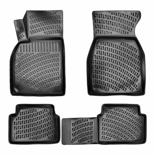 Set de 4 covorașe auto din cauciuc negru pentru Renault Megane 2 Sedan 2002-2009