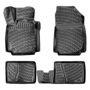 Sada 4 čiernych gumových autokoberčekov pre Renault Clio Symbol 1999-2008 - Autokoberce