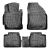 Toyota Corolla XI E170 E180 2013 dywaniki samochodowe, czarne, 4 sztuki