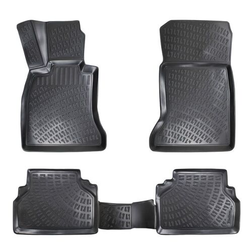 Set de 4 covorașe auto din cauciuc negru pentru BMW Seria 5 F10 / F11 / F07 / F18 2010-2013