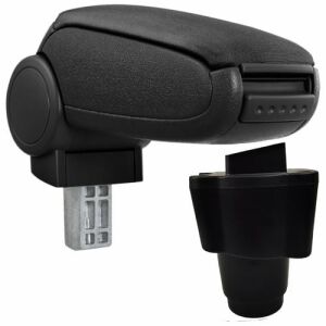 Fekete autós kartámasz szövet borítással Dacia Logan II 2017+ telepítési készlettel - Autós könyöklő