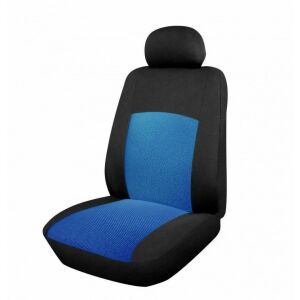 Uniwersalny pokrowiec na siedzenie samochodowe, przód, żakard, czarny i niebieski - Pojazd i części