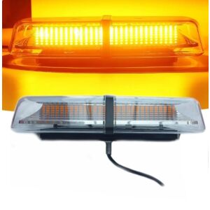 Lampa de avertizare cu LED-uri stroboscopice de culoare chihlimbar, 72 LED, 12/24V, vedere din față - Lumini auto
