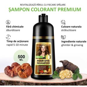 Sampon Premium 3 in 1 pentru Colorarea Parului, Anti Cadere, Regenerare cu Ghimbir si Ginseng, 500 ml, #5 Dark Coffee 124743365 - Vopsele de păr