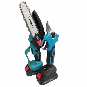 Flinke FK-8051 akkumulátoros ágvágó láncfűrész és metszőolló készlet 2db 48V akkumulátorral - Flinke
