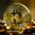 Arany Bitcoin gyűjtői érme, ajándék, dísztárgy, kriptovaluta