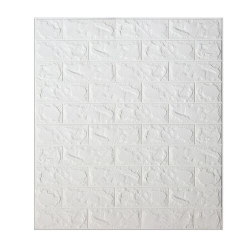 Fehér tégla mintás 3D öntapadós falpanel, 77x70 cm - Dekoráció