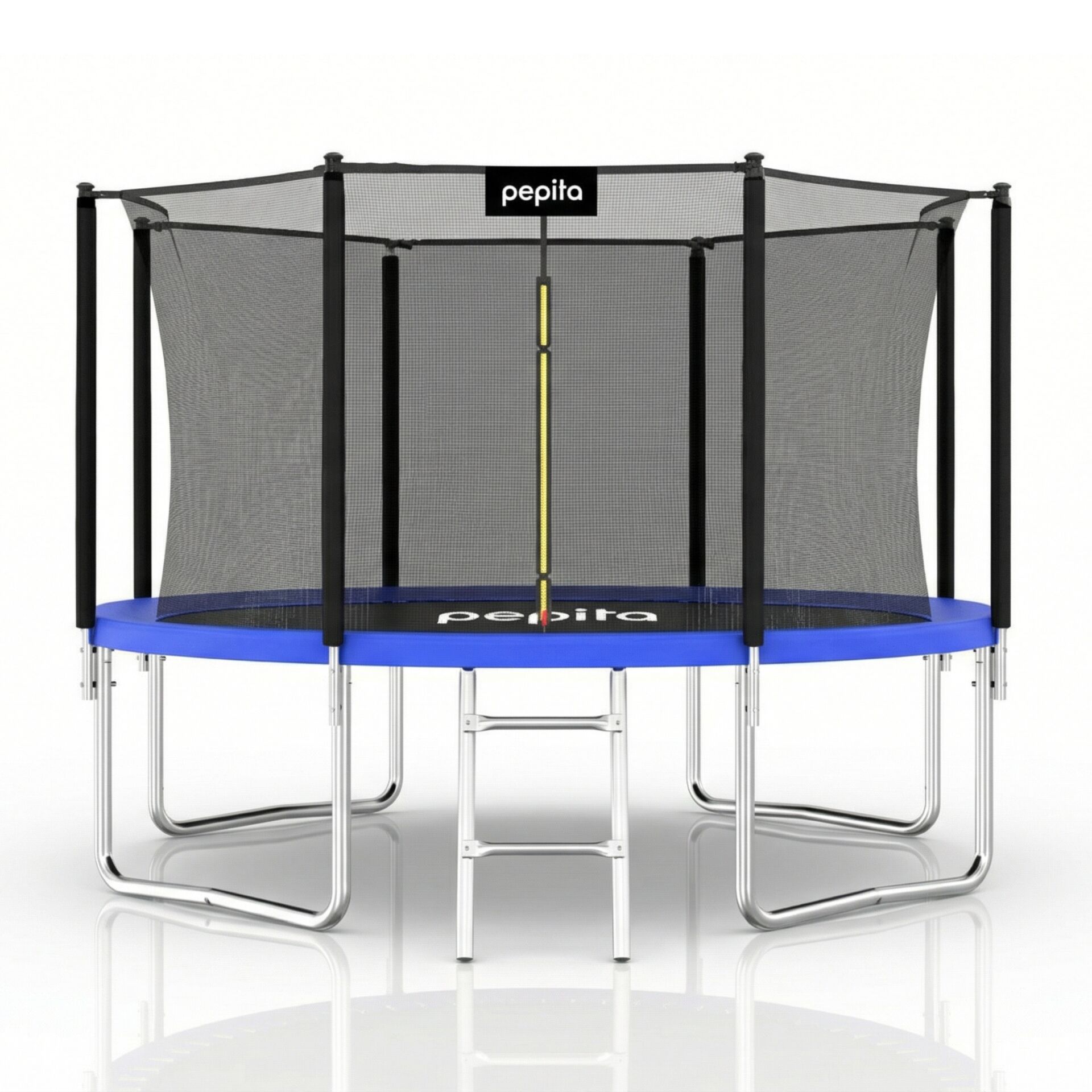 E-shop Pepita 366cm vnútorná sieťovaná trampolína s rebríkom - modrá