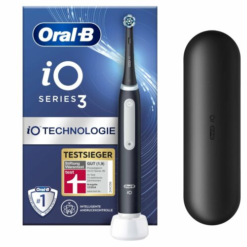 Elektryczna szczoteczka do zębów Oral-B iO Series 3 z technologią iO, etui podróżnym i inteligentną kontrolą nacisku