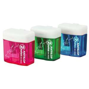 Antilop SH-5022 2 lyukú ceruzahegyező, rózsaszín, zöld, kék - Irodai kiegészítő