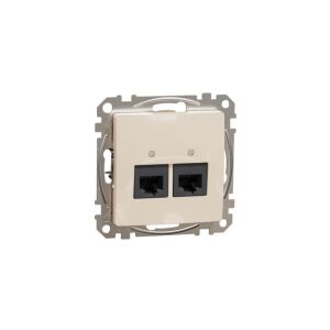 Schneider Sedna Design 2xRJ45 Cat5e UTP aljzat bézs SDD112452 124824701 - Schneider