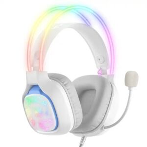 Onikuma X22 RGB Gamer headset - Fehér, Stereo, Over-Ear, mikrofonos, RGB, 3.5mm jack, vezetékes