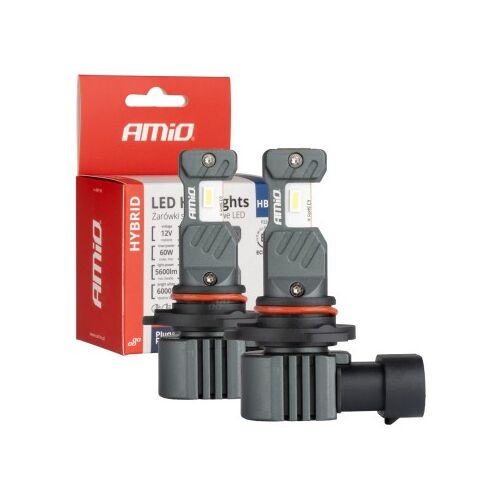 Becuri LED Amio HB4, pachet de 2, 6000K, 60W, 5600LM, 12V, Canbus