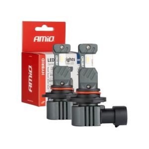 Amio HIR2 LED-Lampe, 2er-Pack, zeigt die Lampen und die Verpackung - AMiO