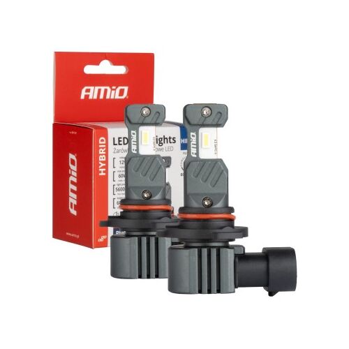 Amio HIR2 LED-Lampe, 2er-Pack, zeigt die Lampen und die Verpackung