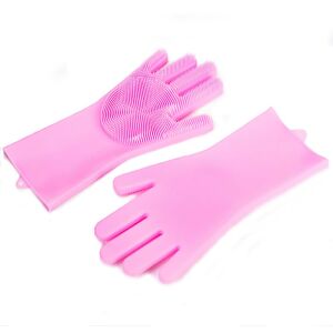 Manusi de silicon Timeless Tools, pentru spalat vase, curatare, Roz 124876682 - Mănuși de cauciuc