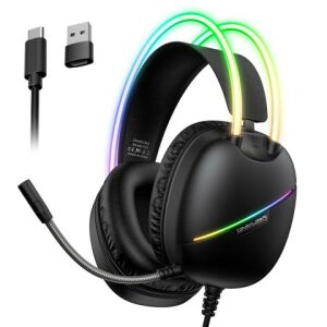 Onikuma X33 RGB Gamer Fejhallgató Type-C, Stereo, Over-Ear, mikrofonos, RGB, USB, vezetékes