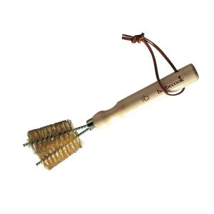 Dwugłowicowa szczotka do grilla Barbecook BC-ACC-7063, miedziana głowica, gumowy uchwyt z drewna 124879840 - Grillowanie i gotowanie na świeżym powietrzu