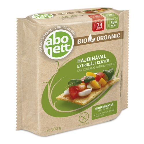 Abonett extrudált bio kenyér hajdinával gluténmentes 100 g 125273269 - Extrudált és puffasztott termék
