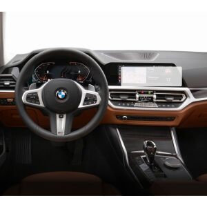 Folie de protecție ecran navigație Duragon BMW Seria 3 2019-2021 instalată pe bord - Electronica auto