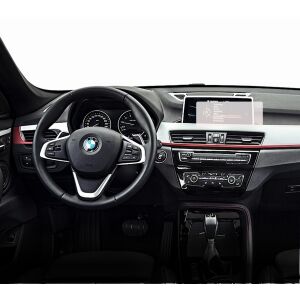 Folia ochronna na ekran nawigacji Duragon BMW X1 2016-2019 zainstalowana w samochodzie - Radio samochodowe