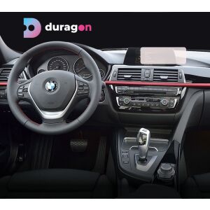 Folia ochronna na ekran nawigacji Duragon do BMW serii 3 (2016-2019) zainstalowana w samochodzie - Radio samochodowe