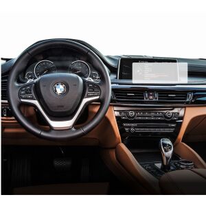Folia ochronna na ekran nawigacji Duragon zainstalowana na desce rozdzielczej BMW X6 2015-2019 - Radio samochodowe