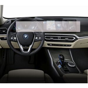 Duragon Displayschutzfolie installiert auf BMW i4 2021-2024 Navigationsdisplay - Kfz-Elektronik
