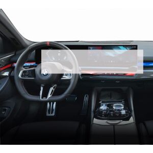 Duragon Displayschutzfolie installiert auf BMW i7 2022+ Navigationsdisplay - Kfz-Elektronik