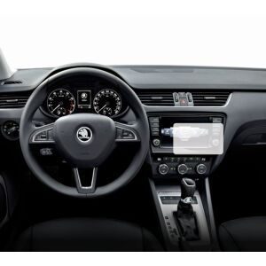 Ochraniacz ekranu nawigacji Duragon Skoda Octavia 2013-2017 zainstalowany w samochodzie - Radio samochodowe