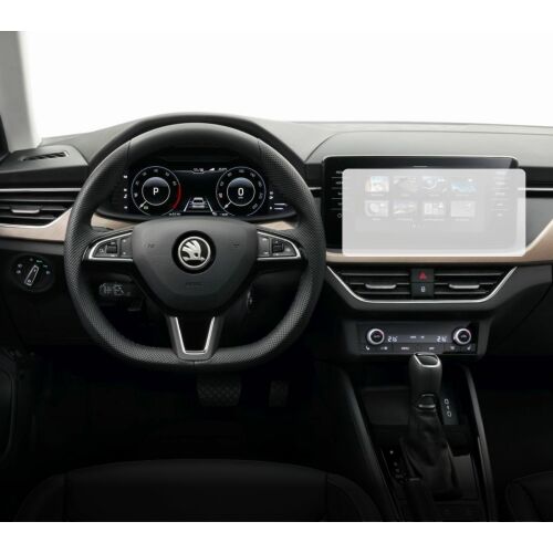 Folie de protecție Duragon Skoda Scala 2023+ pentru ecranul de navigație instalată în mașină
