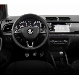 Folie de protecție Duragon pentru ecranul de navigație Skoda Fabia 2018-2021 instalată - Accesorii electronice auto