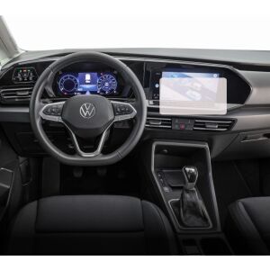 Folia ochronna na ekran nawigacji Duragon zainstalowana na desce rozdzielczej Volkswagen Caddy 2020+ - Radio samochodowe